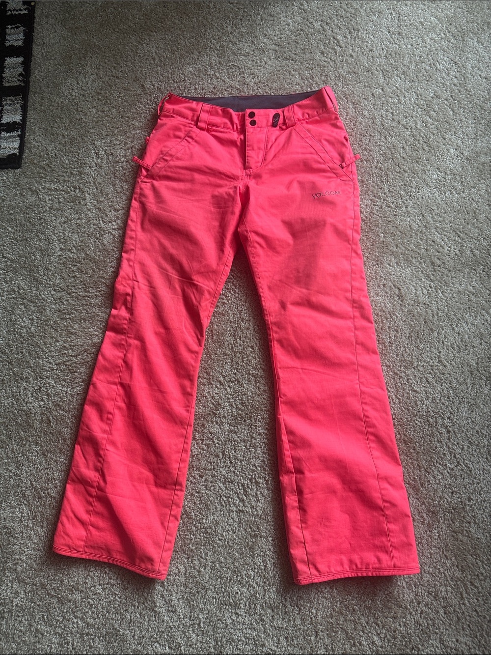 Volcom Bright Coral Pink Snow board pants Pants